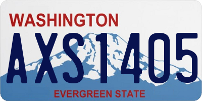 WA license plate AXS1405