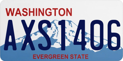 WA license plate AXS1406