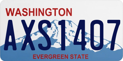 WA license plate AXS1407