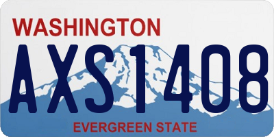 WA license plate AXS1408