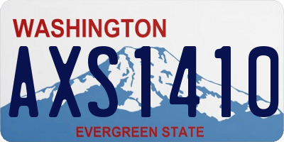 WA license plate AXS1410