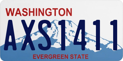 WA license plate AXS1411