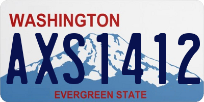WA license plate AXS1412