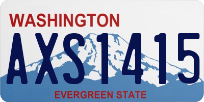 WA license plate AXS1415