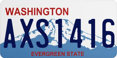 WA license plate AXS1416