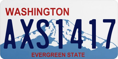 WA license plate AXS1417