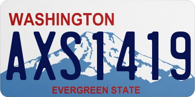 WA license plate AXS1419