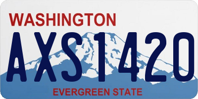 WA license plate AXS1420
