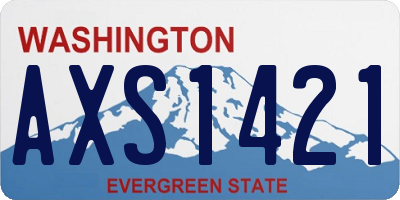 WA license plate AXS1421