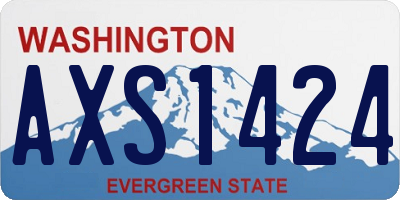 WA license plate AXS1424