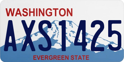 WA license plate AXS1425