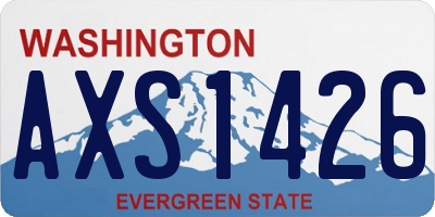 WA license plate AXS1426