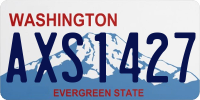 WA license plate AXS1427