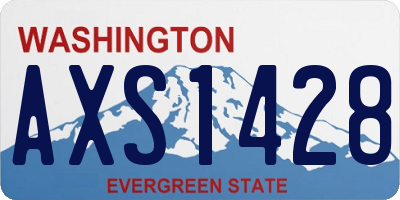 WA license plate AXS1428