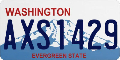 WA license plate AXS1429
