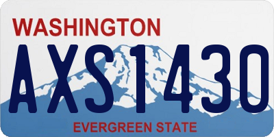 WA license plate AXS1430