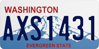 WA license plate AXS1431
