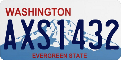 WA license plate AXS1432