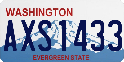 WA license plate AXS1433