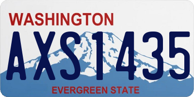 WA license plate AXS1435