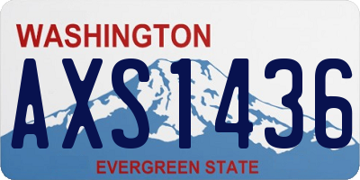 WA license plate AXS1436