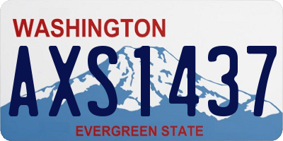 WA license plate AXS1437