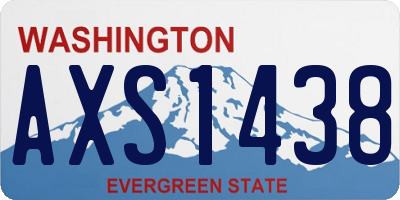 WA license plate AXS1438