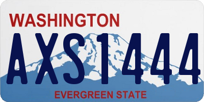 WA license plate AXS1444