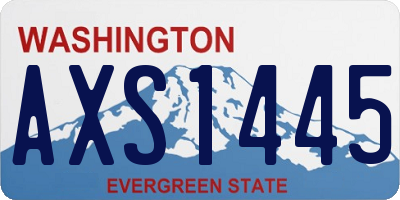WA license plate AXS1445