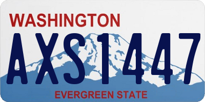 WA license plate AXS1447