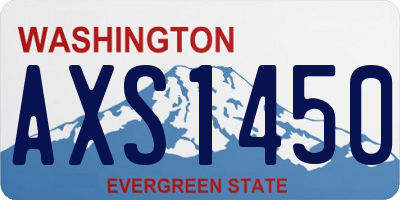 WA license plate AXS1450