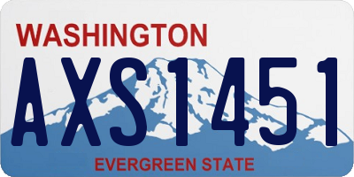 WA license plate AXS1451