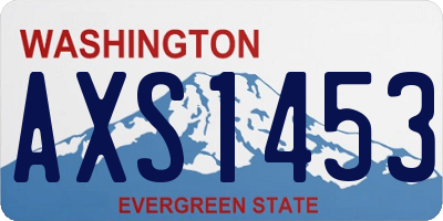 WA license plate AXS1453