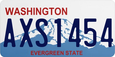 WA license plate AXS1454