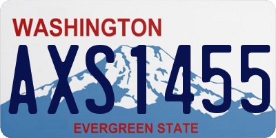 WA license plate AXS1455