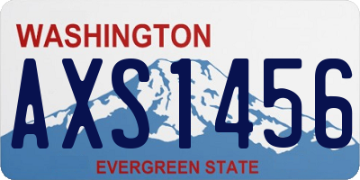 WA license plate AXS1456