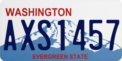 WA license plate AXS1457