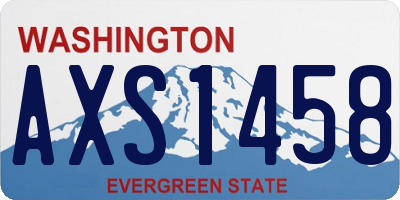 WA license plate AXS1458