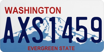 WA license plate AXS1459