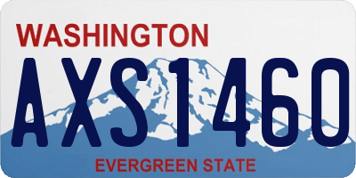 WA license plate AXS1460