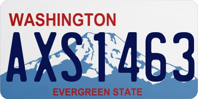 WA license plate AXS1463