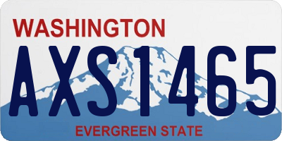 WA license plate AXS1465
