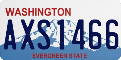 WA license plate AXS1466
