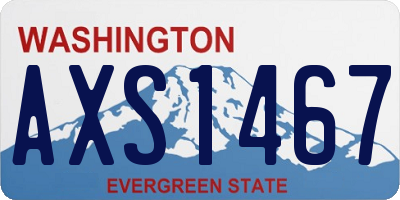 WA license plate AXS1467
