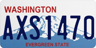 WA license plate AXS1470