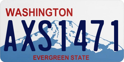 WA license plate AXS1471