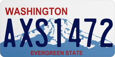 WA license plate AXS1472