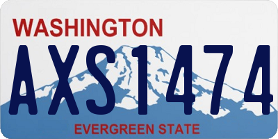 WA license plate AXS1474