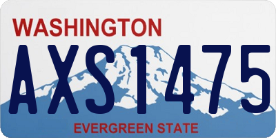 WA license plate AXS1475