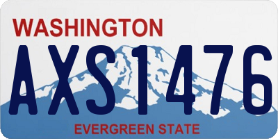 WA license plate AXS1476